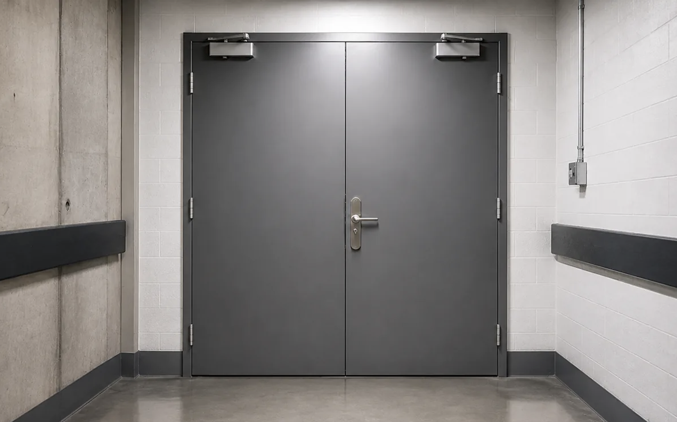 Representative commercial fire door installation image