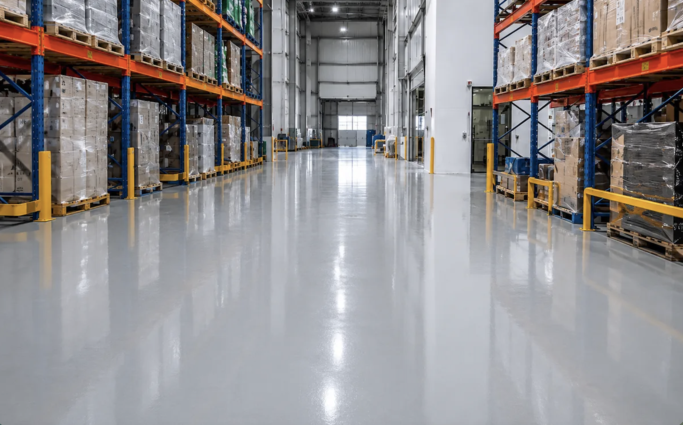 Representative commercial warehouse flooring image