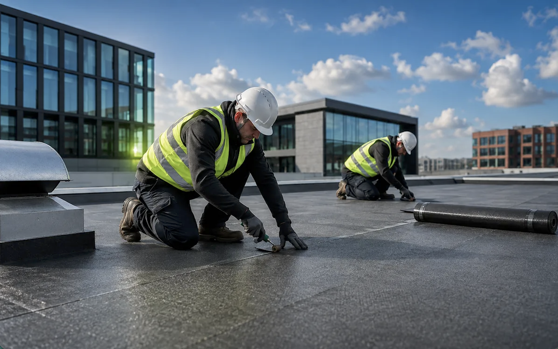 Representative commercial roofing works image